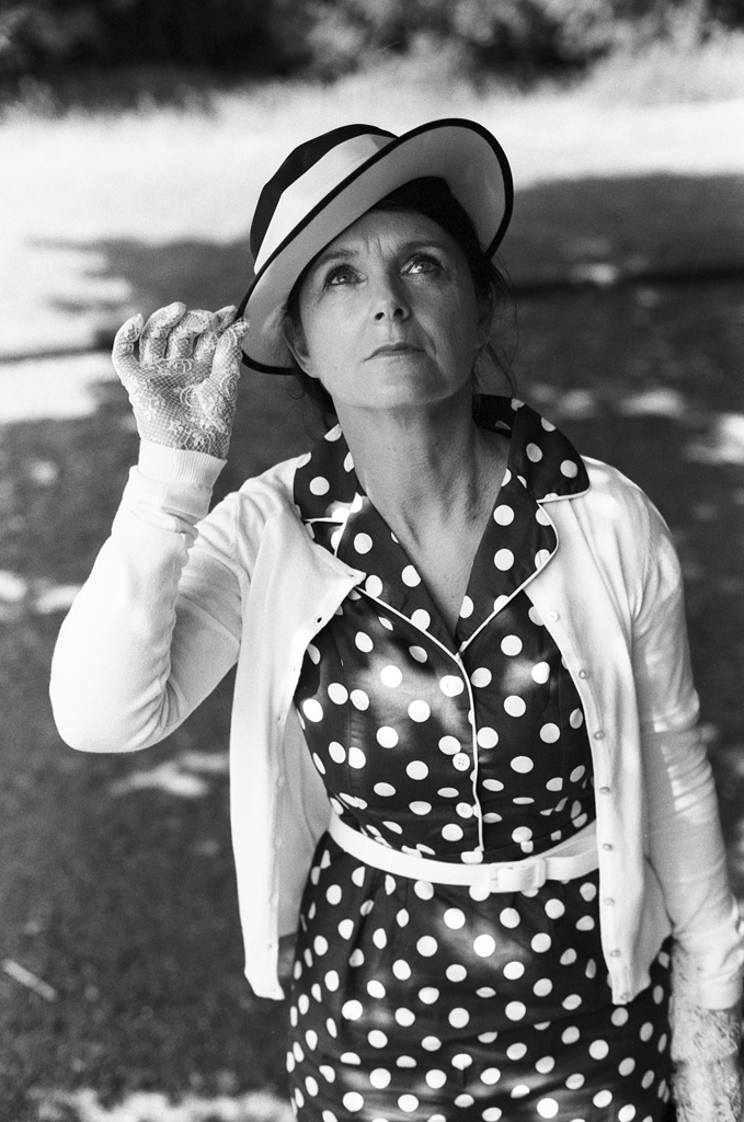 Portrait style rétro années 50 sur pelleicule noir et blanc