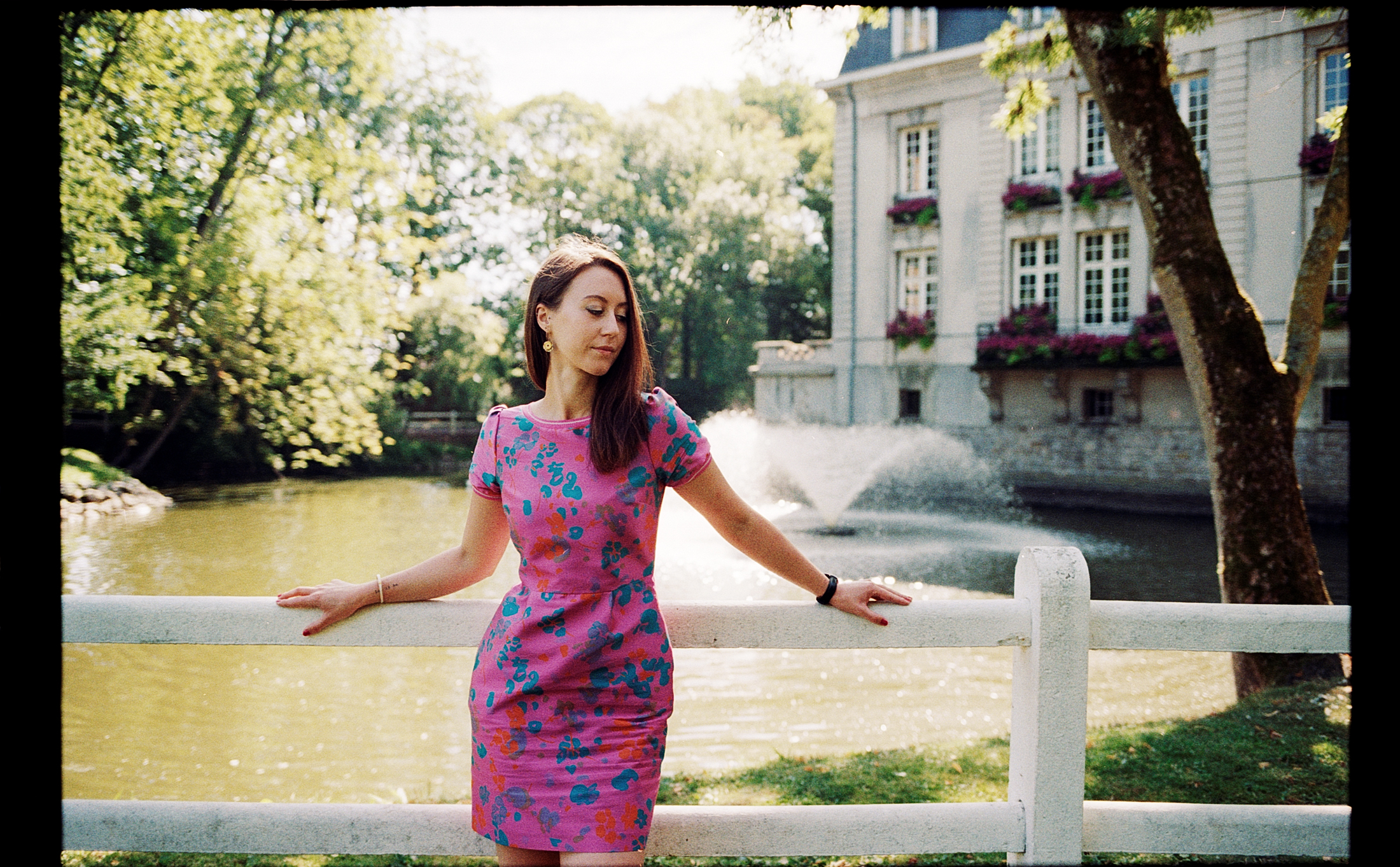 Portrait argentique couleur au château de Nieppe, réalisé avec de la pellicule Kodak ProImage 100